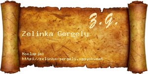 Zelinka Gergely névjegykártya